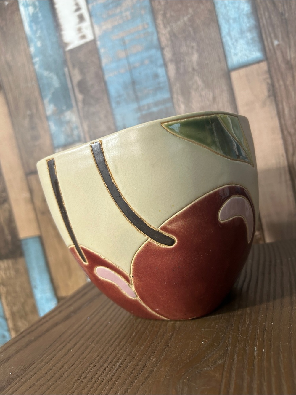 Handcrafted Ceramic cherry  Planter handmade